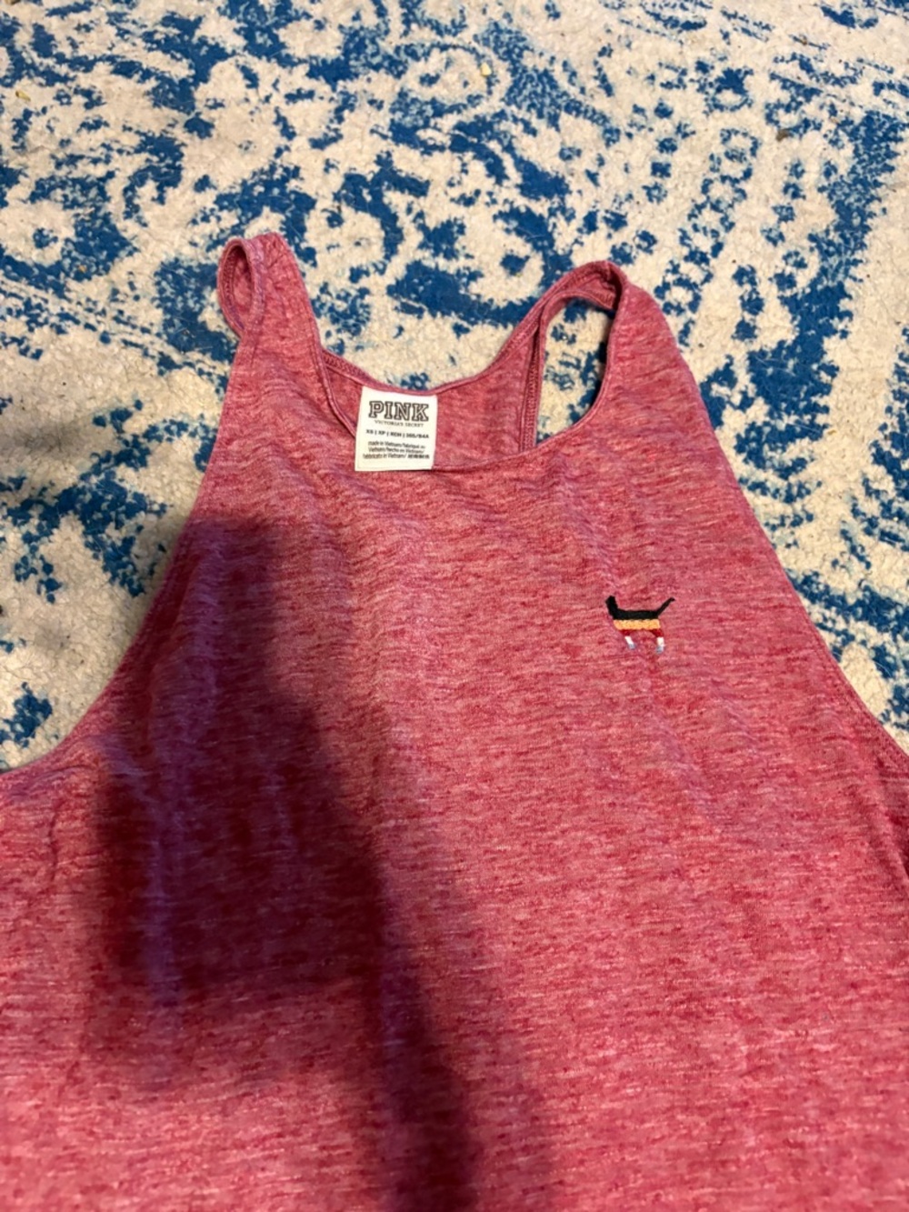 PINK Victoria's Secret Heather Raspberry Racerback Tank - Picture 3 of 4